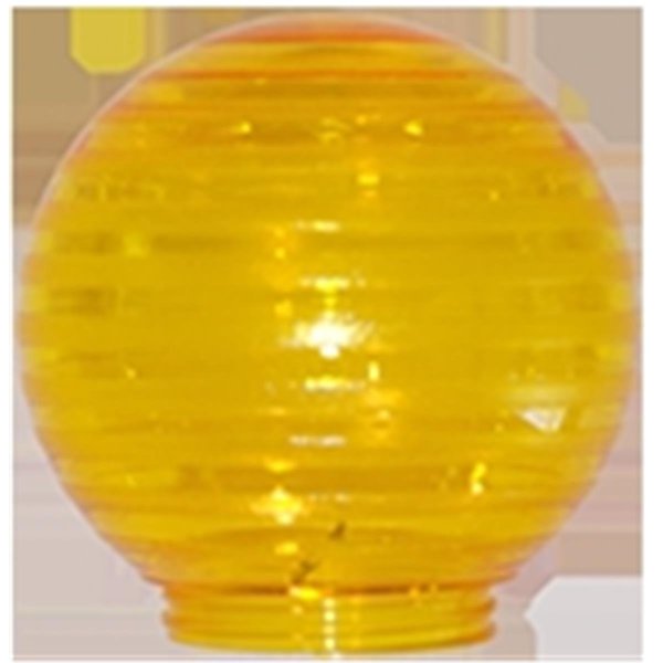 Perfecttwinkle Sphere 6 in. Etched Yellow Acrylic Festival Replacement Globe, 6PK PE915289